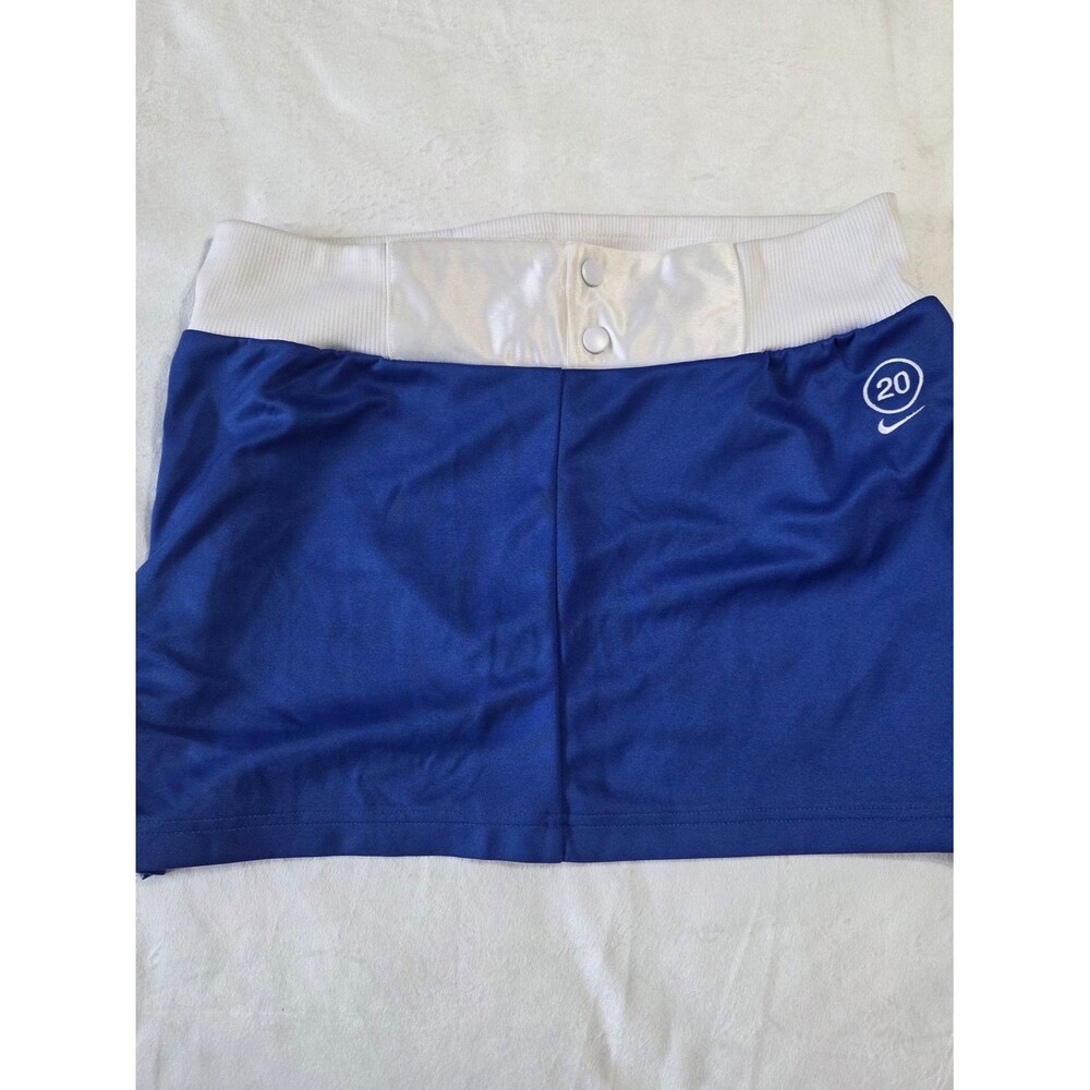 Nike Royal Blue Mini Skirt with White Elastic Waistband W/ Snaps & Snap Slits